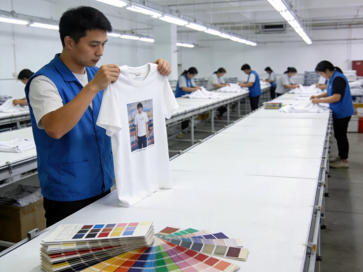 Quality control inspection at SublimApparel Yiwu factory