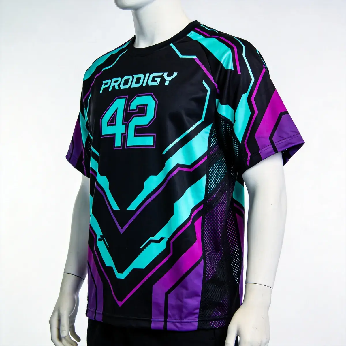 Custom esports jersey with all-over sublimation print