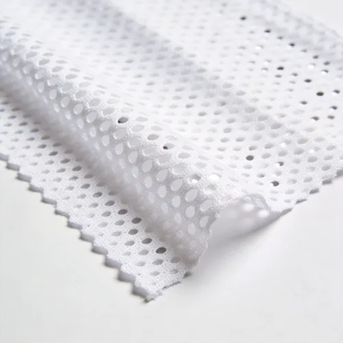 Bird-eye mesh fabric swatch