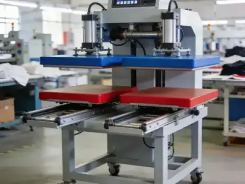 Industrial heat press — 200°C temperature transfer