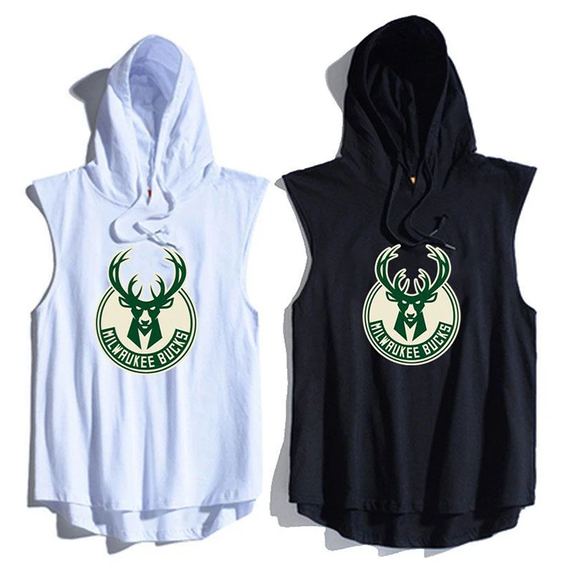 Custom All-Over Print Mens Loose Sleeveless Hoodie 320GSM thumbnail 2