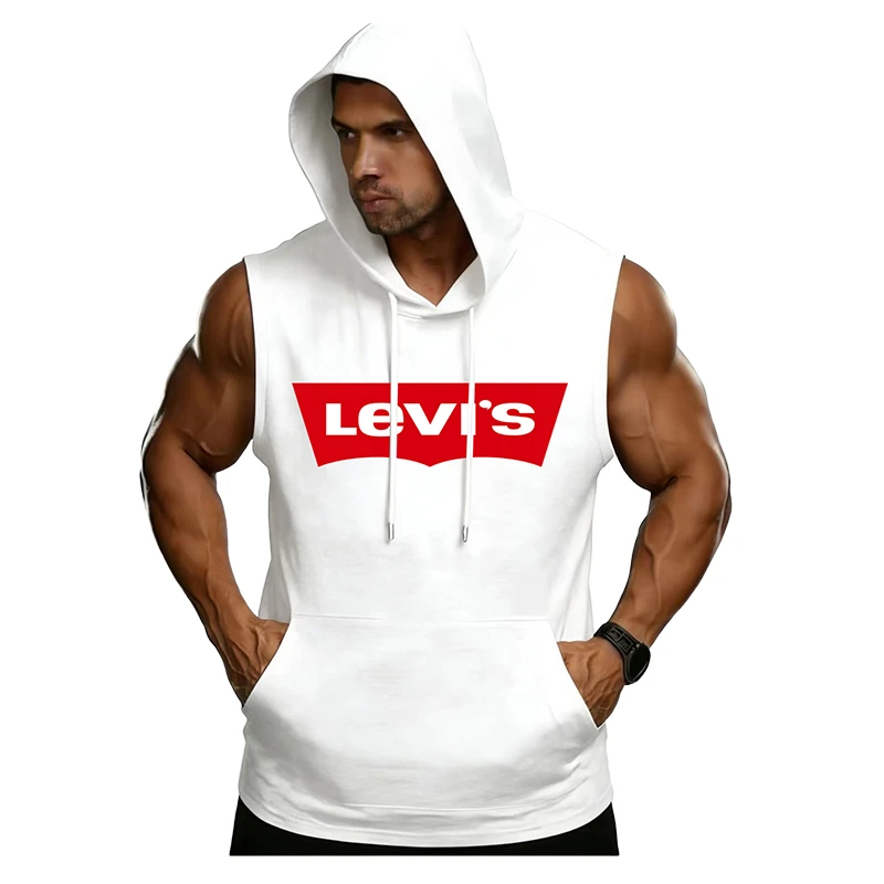 Custom All-Over Print Mens Loose Sleeveless Hoodie 320GSM thumbnail 5
