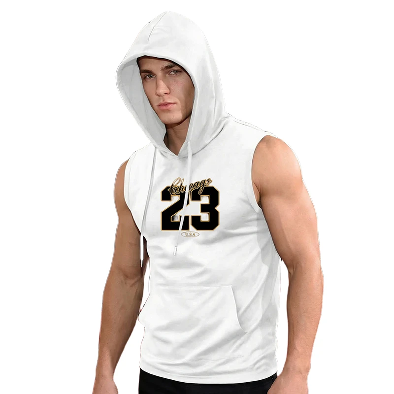 Custom All-Over Print Mens Loose Sleeveless Hoodie 320GSM thumbnail 7