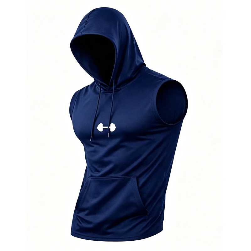 Custom All-Over Print Mens Loose Sleeveless Hoodie 320GSM thumbnail 10