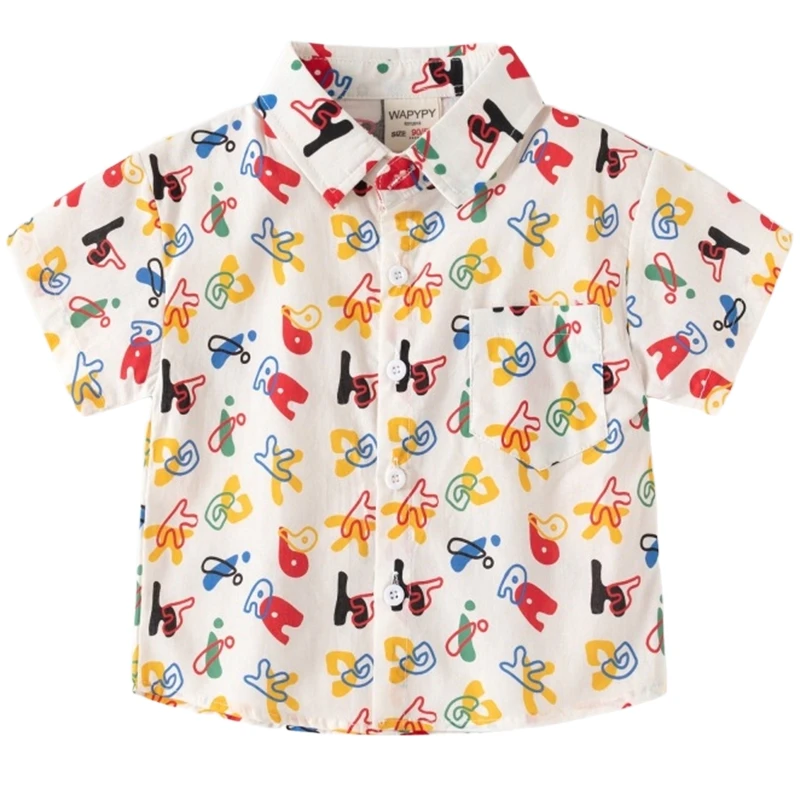 Custom All-Over Print Childrens Shirt With Pocket 140GSM Slub Cotton