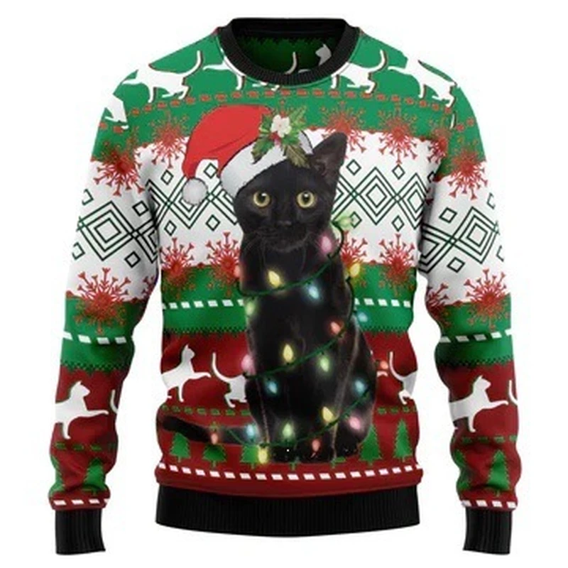 Custom All-Over Print Mens Vintage Crewneck Knit Sweater thumbnail 3