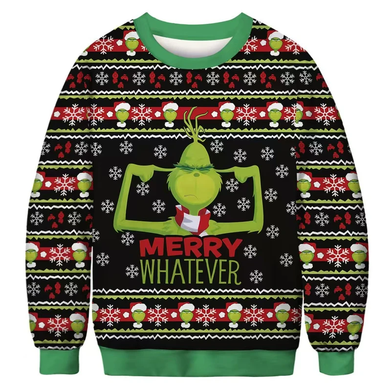 Custom All-Over Print Mens Vintage Crewneck Knit Sweater thumbnail 4
