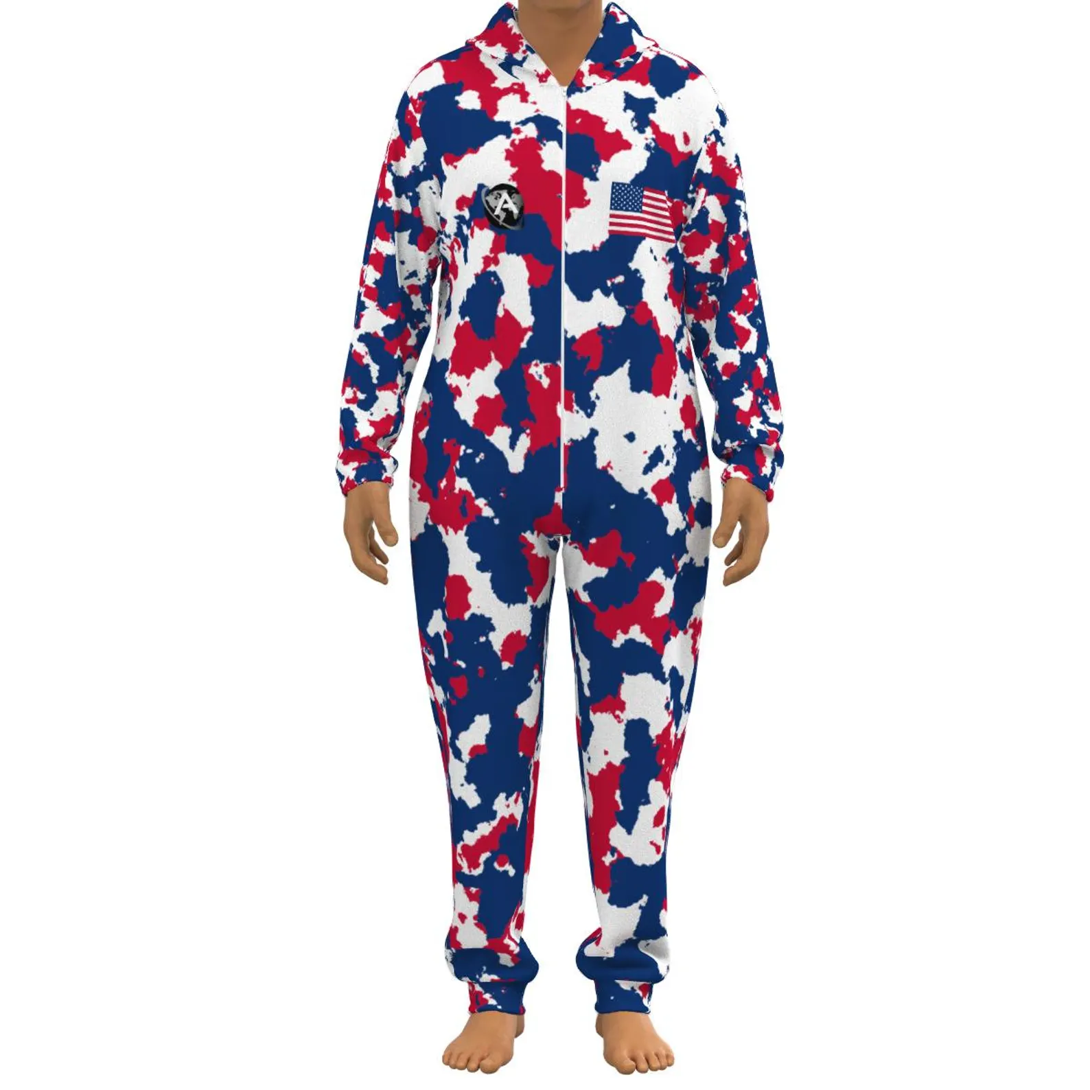 Custom All-Over Print Unisex Thickened Home Jumpsuit