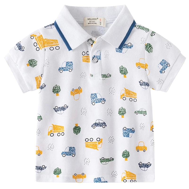 Custom All-Over Print Childrens Lapel Polo Shirt thumbnail 2