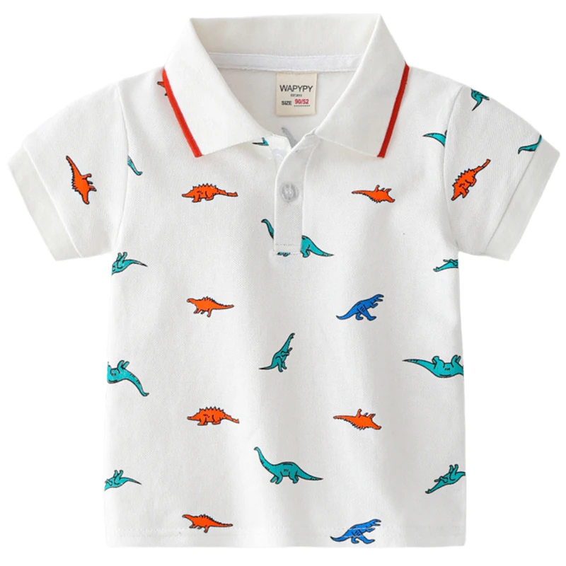 Custom All-Over Print Childrens Lapel Polo Shirt thumbnail 3