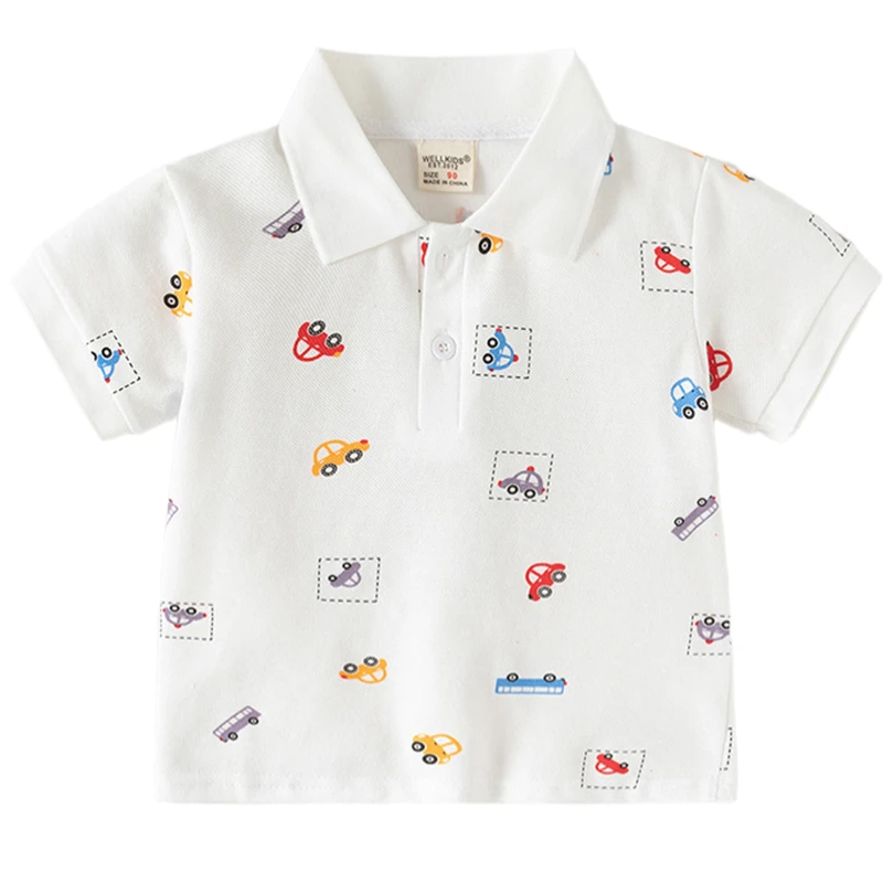 Custom All-Over Print Childrens Lapel Polo Shirt thumbnail 4