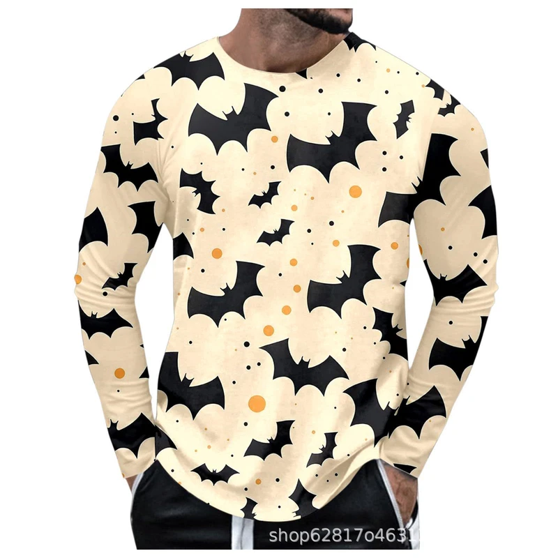 Custom All-Over Print Mens Long-Sleeve T-Shirt With Dropped Shoulders thumbnail 4