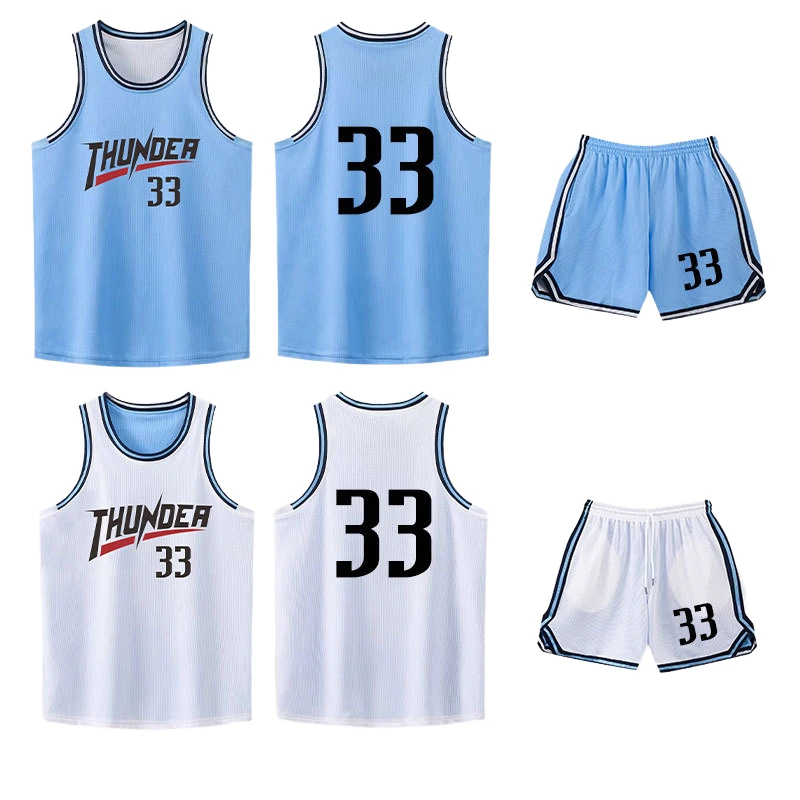 Custom All-Over Print Basketball Jersey Kit (Reversible option)