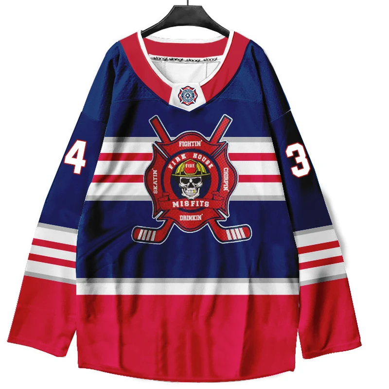 Custom All-Over Print Hockey Jersey thumbnail 5
