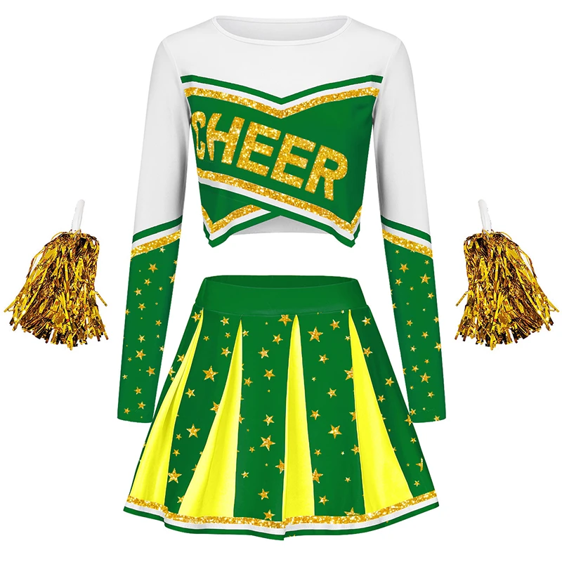 Custom All-Over Print Cheer Uniform (Top + Skirt) thumbnail 8
