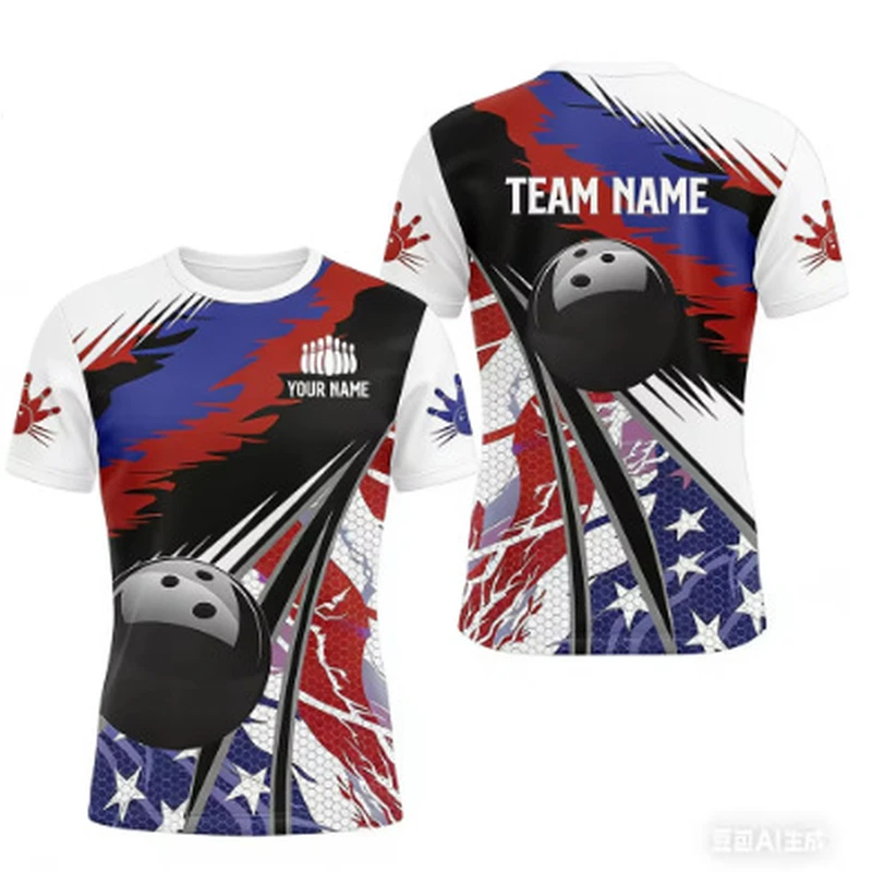 Custom All-Over Print Bowling Shirt thumbnail 2