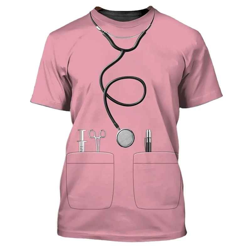 Custom All-Over Print Medical & Healthcare Scrubs T-Shirt thumbnail 4