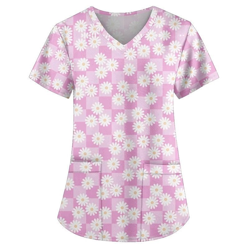 Custom All-Over Print Medical & Healthcare Scrubs T-Shirt thumbnail 6