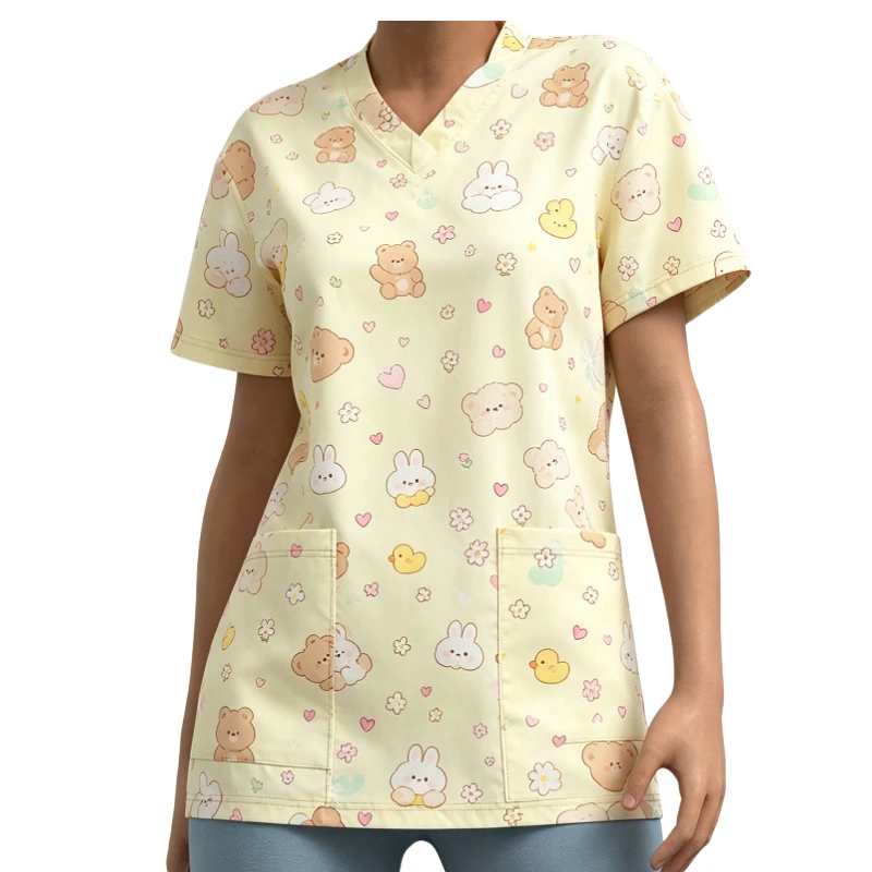 Custom All-Over Print Medical & Healthcare Scrubs T-Shirt thumbnail 7