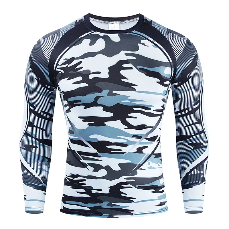 Workout shirt full print — close-up fabric
